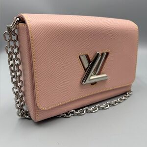 Louis Vuitton Pink Epi Twist MM Chain Crossbody Bag